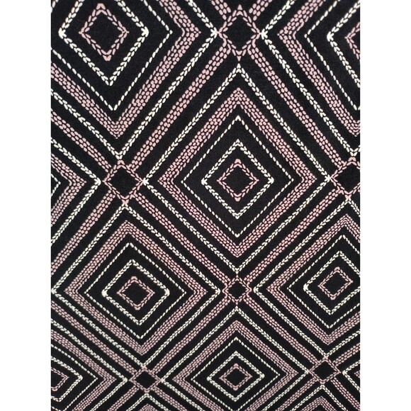 NWT Liz Claiborne Geometric Black Pink Elbow Flare Sleeve Shift Dress Size 6 - Picture 5 of 6